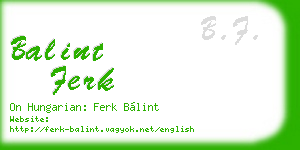 balint ferk business card